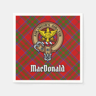 Serviette En Papier Clan MacDonald de Keppoch Crest sur Tartan