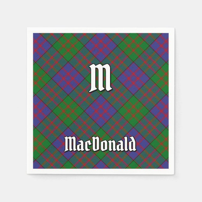 Serviette En Papier Clan MacDonald Tartan Napkins (Devant)