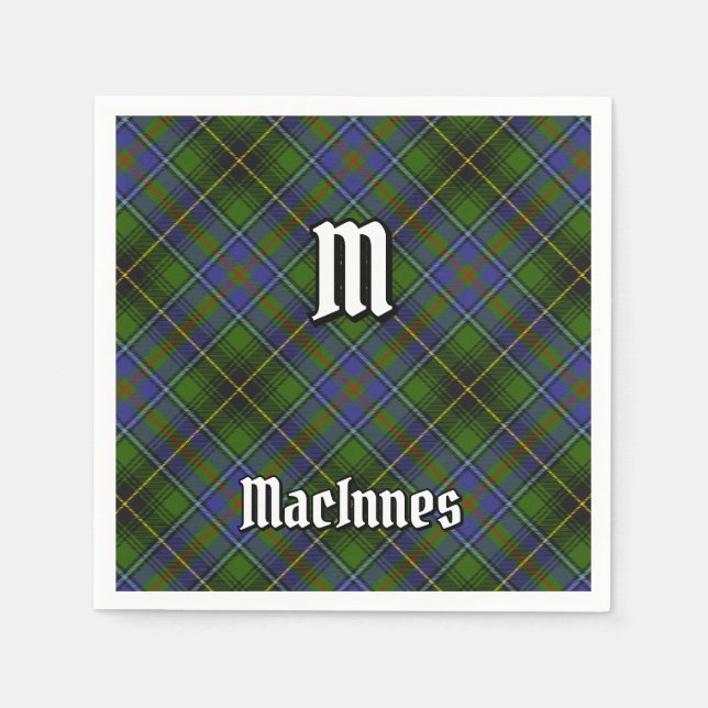 Serviette En Papier Clan MacInnes Tartan (Devant)