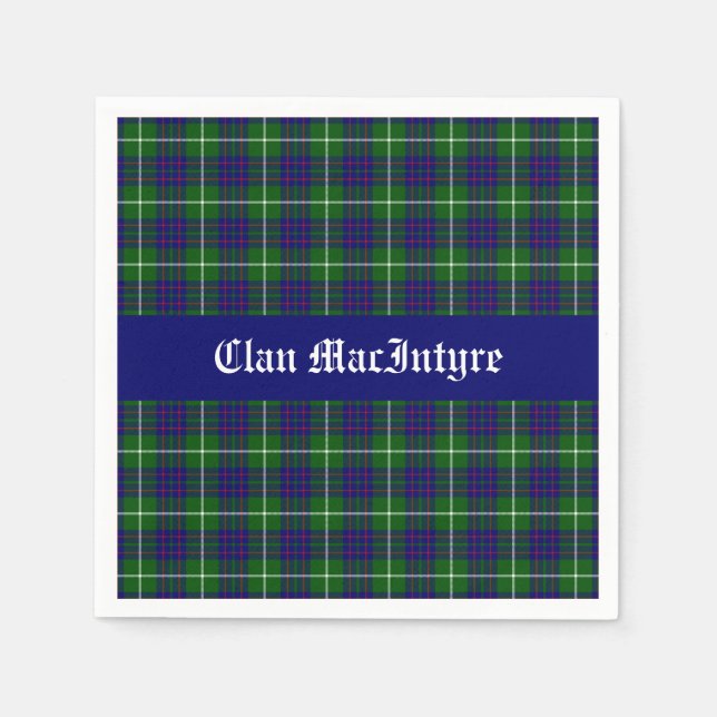 Serviette En Papier Clan MacIntyre Tartan personnalisable (Devant)