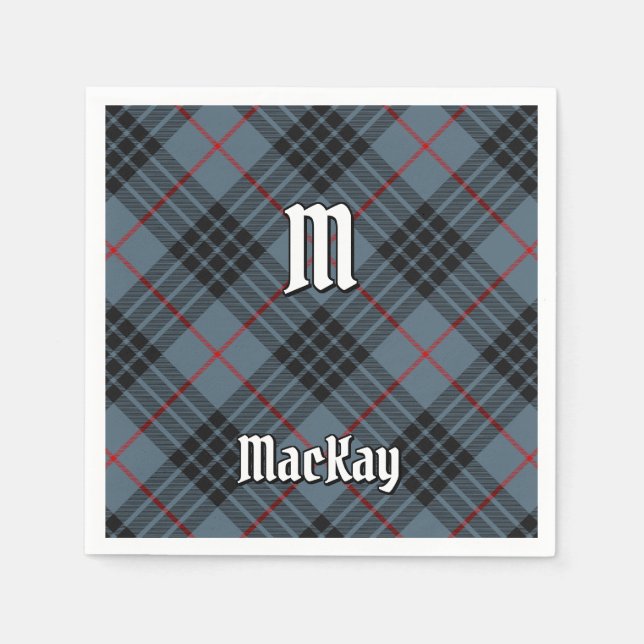 Serviette En Papier Clan MacKay Blue Tartan (Devant)