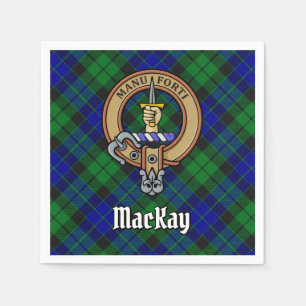 Serviette En Papier Clan MacKay Crest sur Tartan