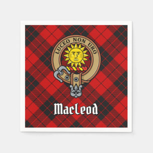 Serviette En Papier Clan MacLeod de Raasay Crest sur Tartan