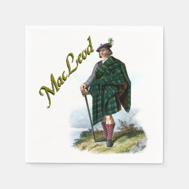 Serviette En Papier Clan MacLeod Scottish Dream Napkins (Devant)