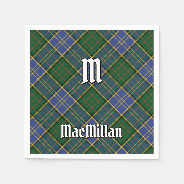 Serviette En Papier Clan MacMillan Chasse Tartan (Devant)