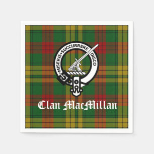Serviette En Papier Clan MacMillan Crest Badge et Tartan