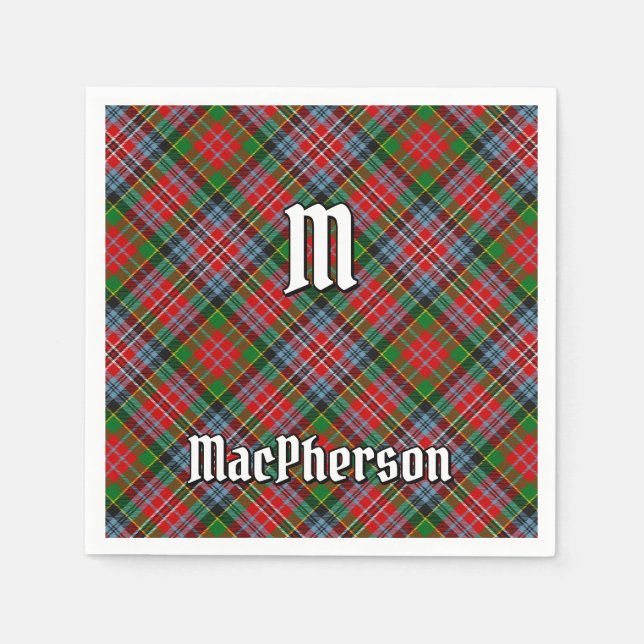 Serviette En Papier Clan MacPherson Tartan Napkins (Devant)