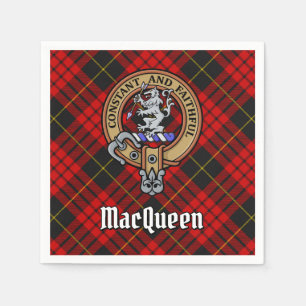 Serviette En Papier Clan MacQueen Crest sur Tartan