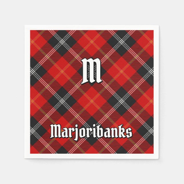 Serviette En Papier Clan Marjoribanks Tartan (Devant)