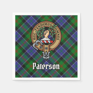 Serviette En Papier Clan Paterson Crest sur Tartan