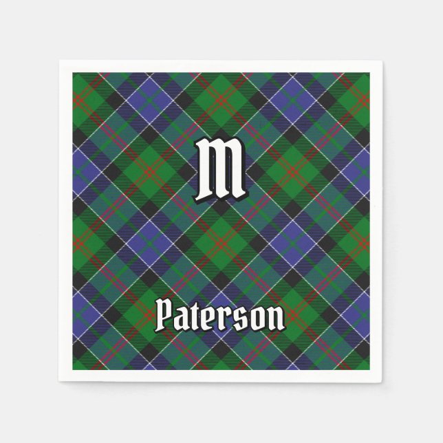 Serviette En Papier Clan Paterson Tartan (Devant)