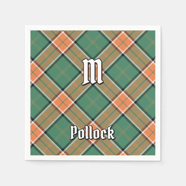 Serviette En Papier Clan Pollock Tartan Napkins (Devant)