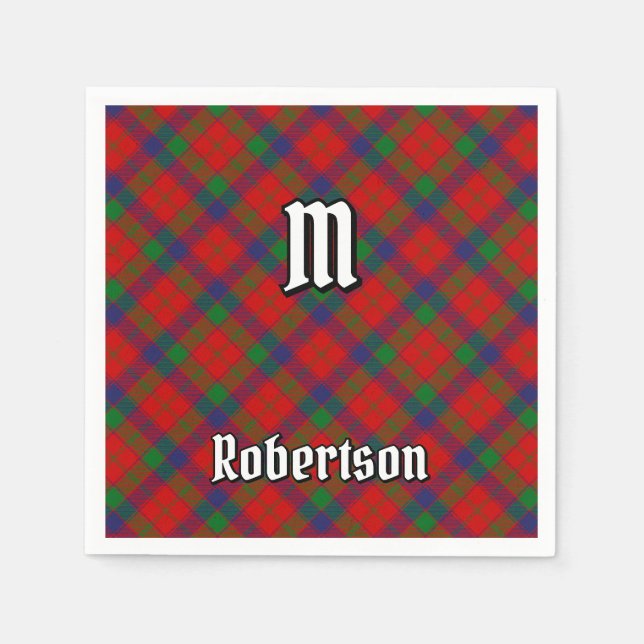 Serviette En Papier Clan Robertson Tartan (Devant)