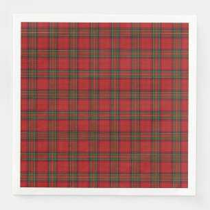 Serviette En Papier Clan Stewart Royal Scottish Tartan Plaid Motif