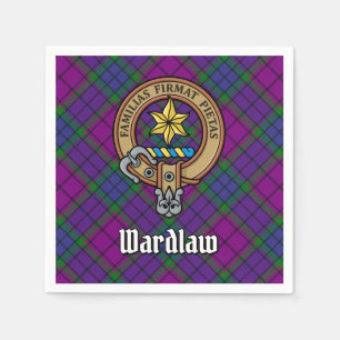 Serviette En Papier Clan Wardlaw Crest sur Tartan