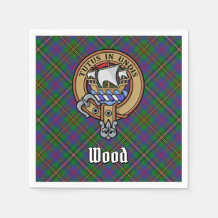 Serviette En Papier Clan Wood Crest sur Tartan