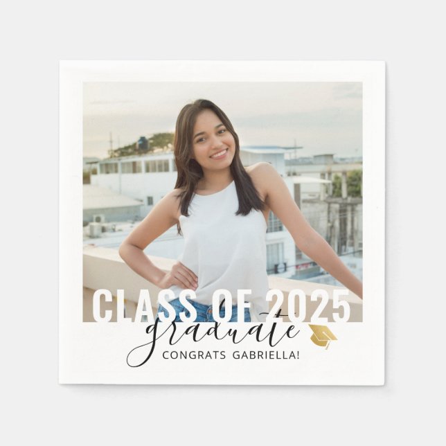 Serviette En Papier Class of 2023 Graduation Party Photo (Devant)
