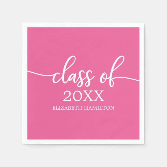 Serviette En Papier Classe 2021 Simple Chic Calligraphie Nappe Classiq (Devant)