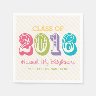 Serviette En Papier Classe COLORÉE de 2016