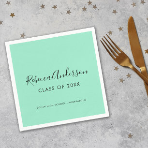 Serviette En Papier Classe de 2023 Grad Mint Green Graduation