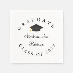 Serviette En Papier Classe De 2023 Modern Graduation Party