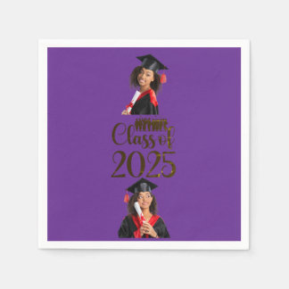 Serviette En Papier Classe de 2025 Graduation Personnalisée
