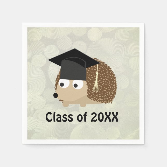 Serviette En Papier Classe de 20XX Hérisson Diplômé (Devant)