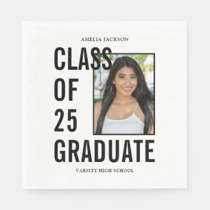 Serviette En Papier Classe De 25 Papier Photo Noir & Blanc