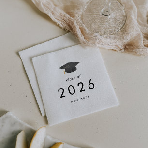 Serviette En Papier Classe de Casquette de 2e année chic de 2024