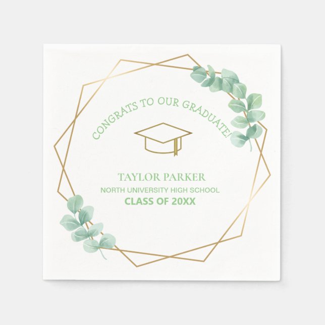 Serviette En Papier Classe de diplômes de 2025 (Devant)