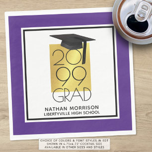Serviette En Papier Classe de fin d'études classe année GRAD pourpre