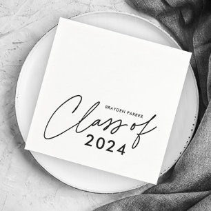 Serviette En Papier Classe de fin d'études en écriture moderne