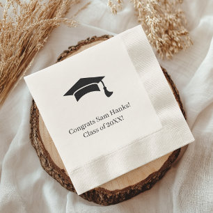 Serviette En Papier Classe de graduation personnalisée de 2025 Grad pe
