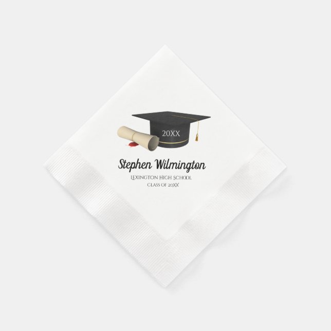 Serviette En Papier Classe de serviettes Diagonal Graduation de 2025 (Coin)