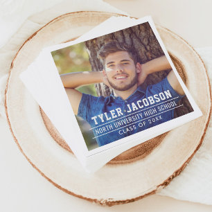 Serviette En Papier Classe moderne de 2024 Photo de graduation personn