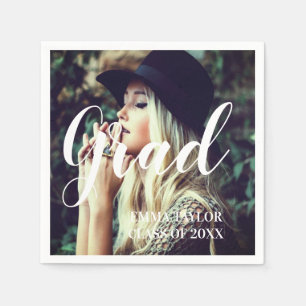 Serviette En Papier Classe personnalisée de 2023 Typographie de la gra