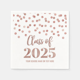 Serviette En Papier Classe rose Gold Confetti de 2025 Napkins