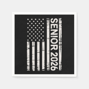 Serviette En Papier Classe supérieure de 2026 Drapeau américain patrio