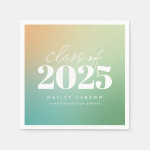 Serviette En Papier Classe tendance de 2024 Green Gradient Graduation