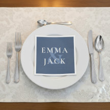 Classic Blue Elegant Serif Font ampersand moderne