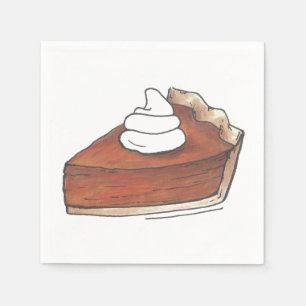 Serviette En Papier Classic Citrouille Pie Slice Thanksgiving Dîner