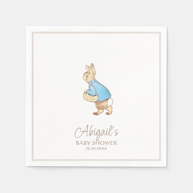 Serviette En Papier Classic Pierre le Baby shower lapin (Devant)