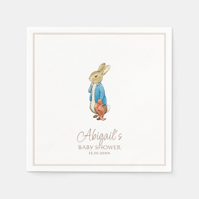 Serviette En Papier Classic Pierre le Baby shower lapin (Devant)