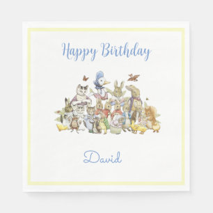 Serviette En Papier Classic Pierre le lapin Anniversaire