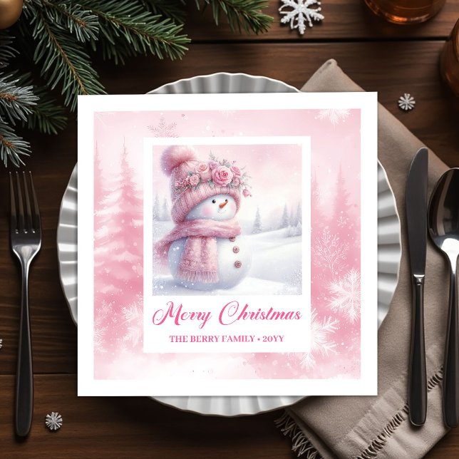 Serviette En Papier Classic Pinkmas Cozy Winter Forest Kids Gift Xmas (Classic Pinkmas Cozy Winter Forest Kids Gift Christmas Napkins

)