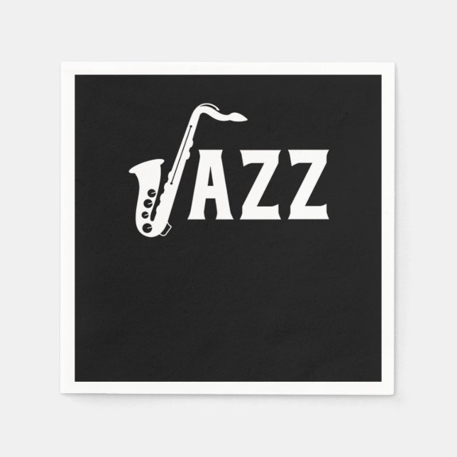Serviette En Papier Classic Saxophone Music Jazz Band Lovers Gifts (Devant)