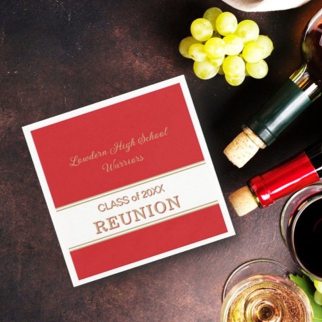 Serviette En Papier Classic, serviettes de réunion de classe année (Créateur téléchargé)