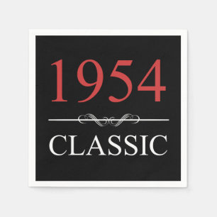 Serviette En Papier Classique 1954 70e anniversaire