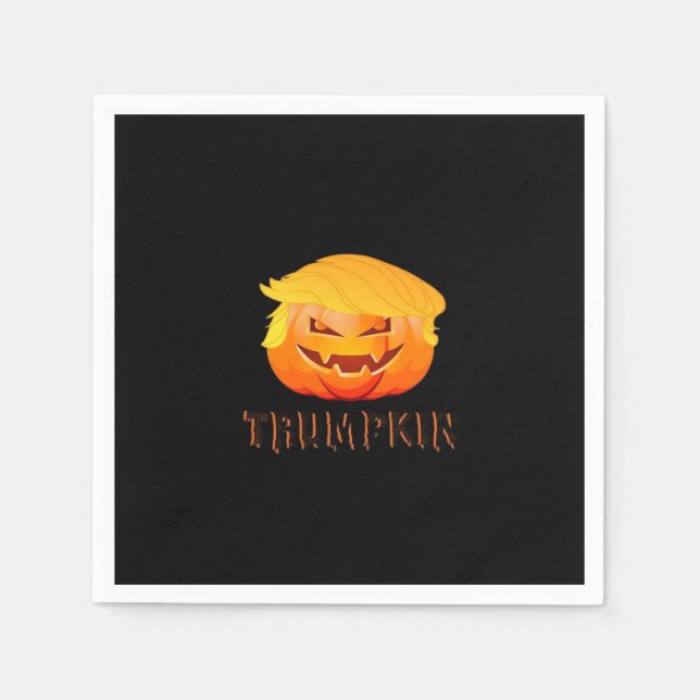 Serviette En Papier Classique d'Halloween de Trumpkin (Devant)