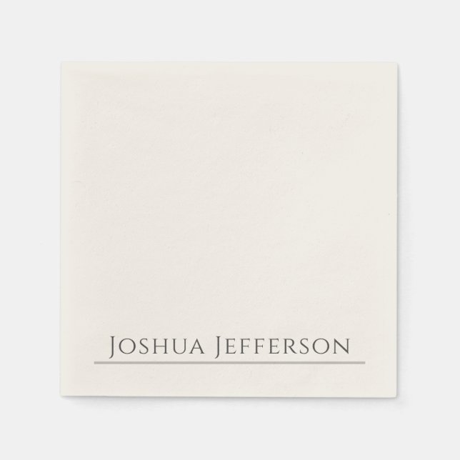 Serviette En Papier Classique Professionnel Créatif Uni Noir Blanc (Devant)
